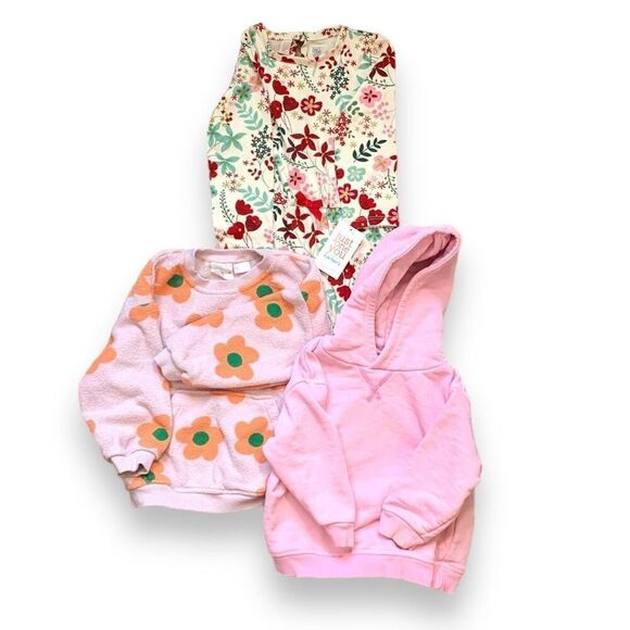 Infant Girls 18 Months Bundle Romper Hoodie Sweatshirt Pink - Picture 1 of 16